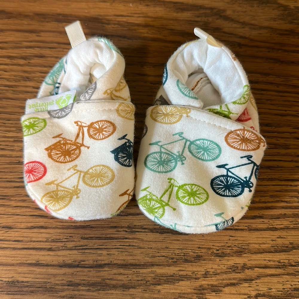 Little pitterpat moccasins purchased from Etsy.